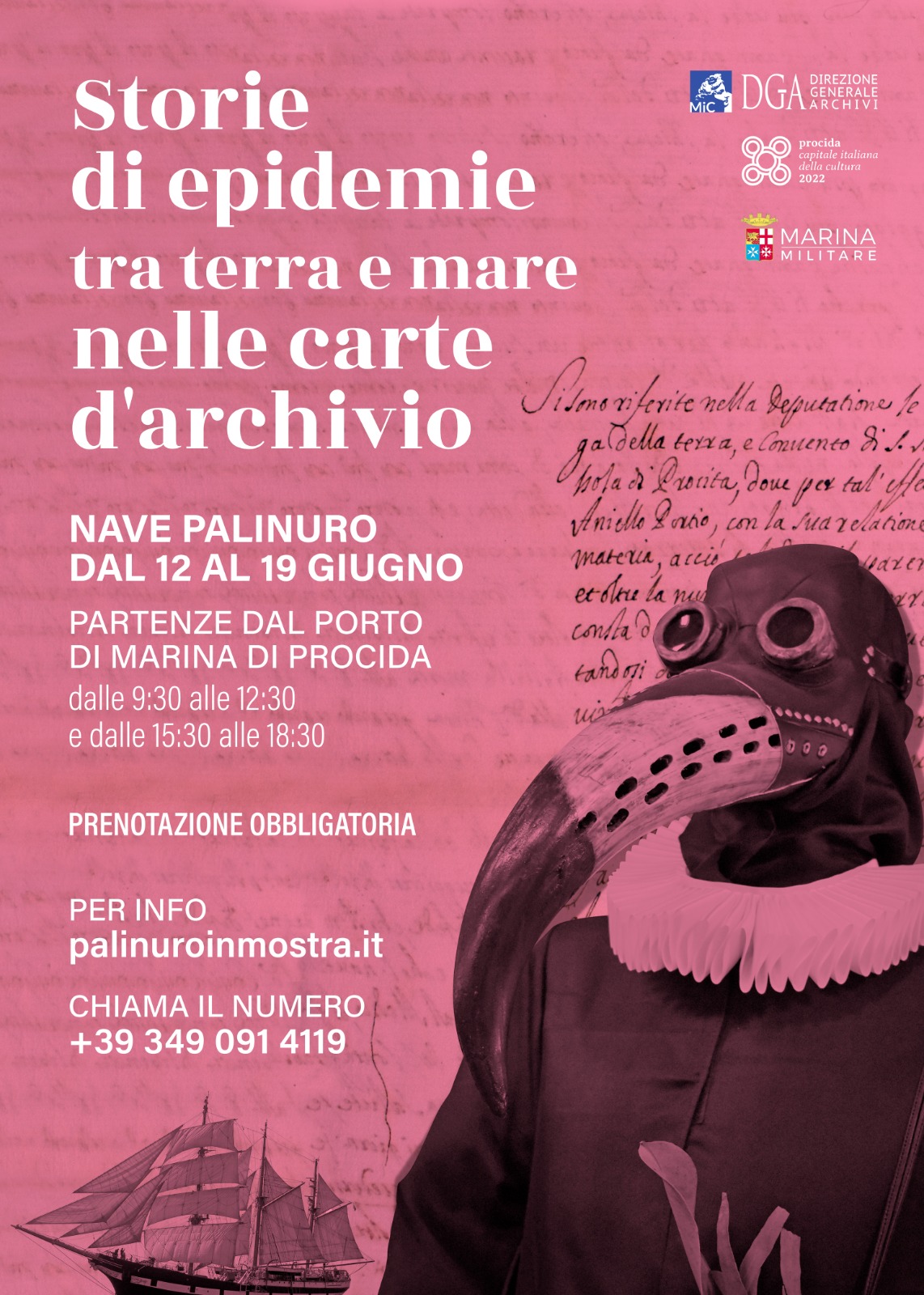 "Storie di epidemie tra terra e mare nelle carte d'archivio", a Procida 2022 la mostra documentaria a bordo di Nave Palinuro